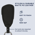 kwmobile Faux Leather Car Key Cover Compatible with VW Golf 8 3-Button Car Key Case - Protective Shell with Keyring