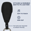kwmobile PU Leather Car Key Cover Compatible with Ford 3-Button Car Key Keyless Go Case Protective Cover with Keychain