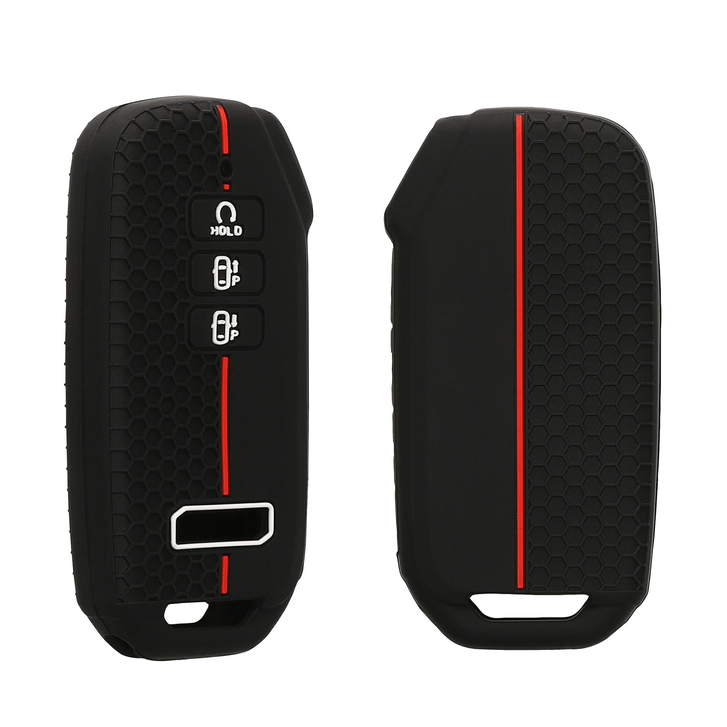kwmobile Car Key Protection Case Compatible with Kia 7-Button EV6 GT K5 K7 K8 Sportage GT-Line Sorento 4 MQ4 Car Key Case