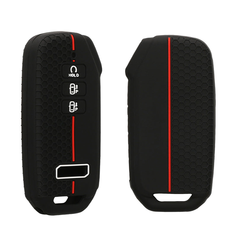 kwmobile Car Key Protection Case Compatible with Kia 7-Button EV6 GT K5 K7 K8 Sportage GT-Line Sorento 4 MQ4 Car Key Case