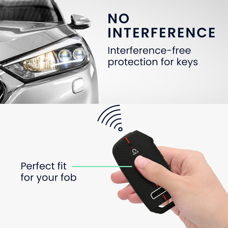 kwmobile Car Key Protection Case Compatible with Kia 7-Button EV6 GT K5 K7 K8 Sportage GT-Line Sorento 4 MQ4 Car Key Case