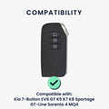 kwmobile Car Key Protection Case Compatible with Kia 7-Button EV6 GT K5 K7 K8 Sportage GT-Line Sorento 4 MQ4 Car Key Case