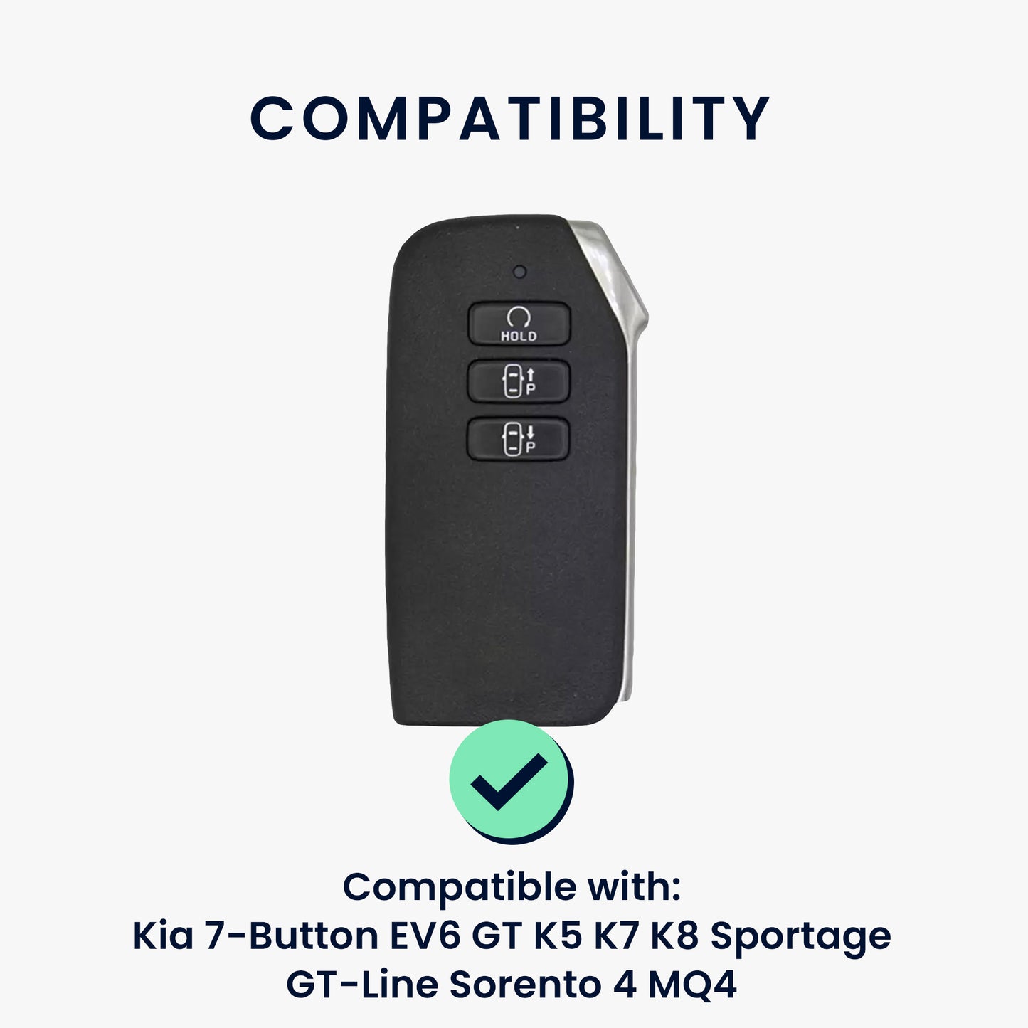 kwmobile Car Key Protection Case Compatible with Kia 7-Button EV6 GT K5 K7 K8 Sportage GT-Line Sorento 4 MQ4 Car Key Case