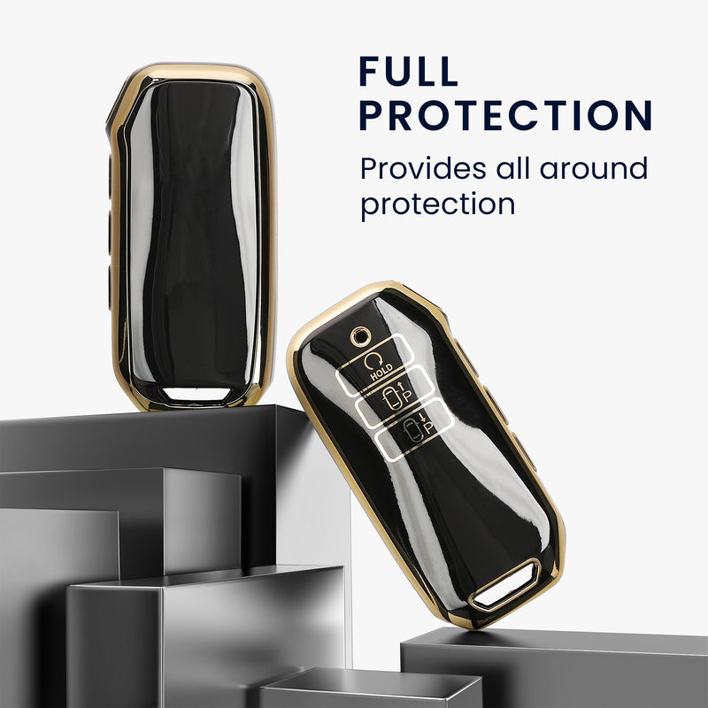 kwmobile Car Key Cover compatible with Kia 7-Button EV6 GT K5 K7 K8 Sportage GT-Line Sorento 4 MQ4 Car Key - Silicone Cover