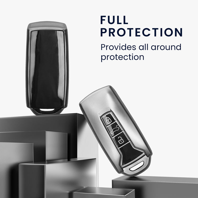 kwmobile Car Key Cover Compatible with VW 3-Button Touareg EL R-Line e-Hybrid 2019-2025 Car Key - Silicone Cover