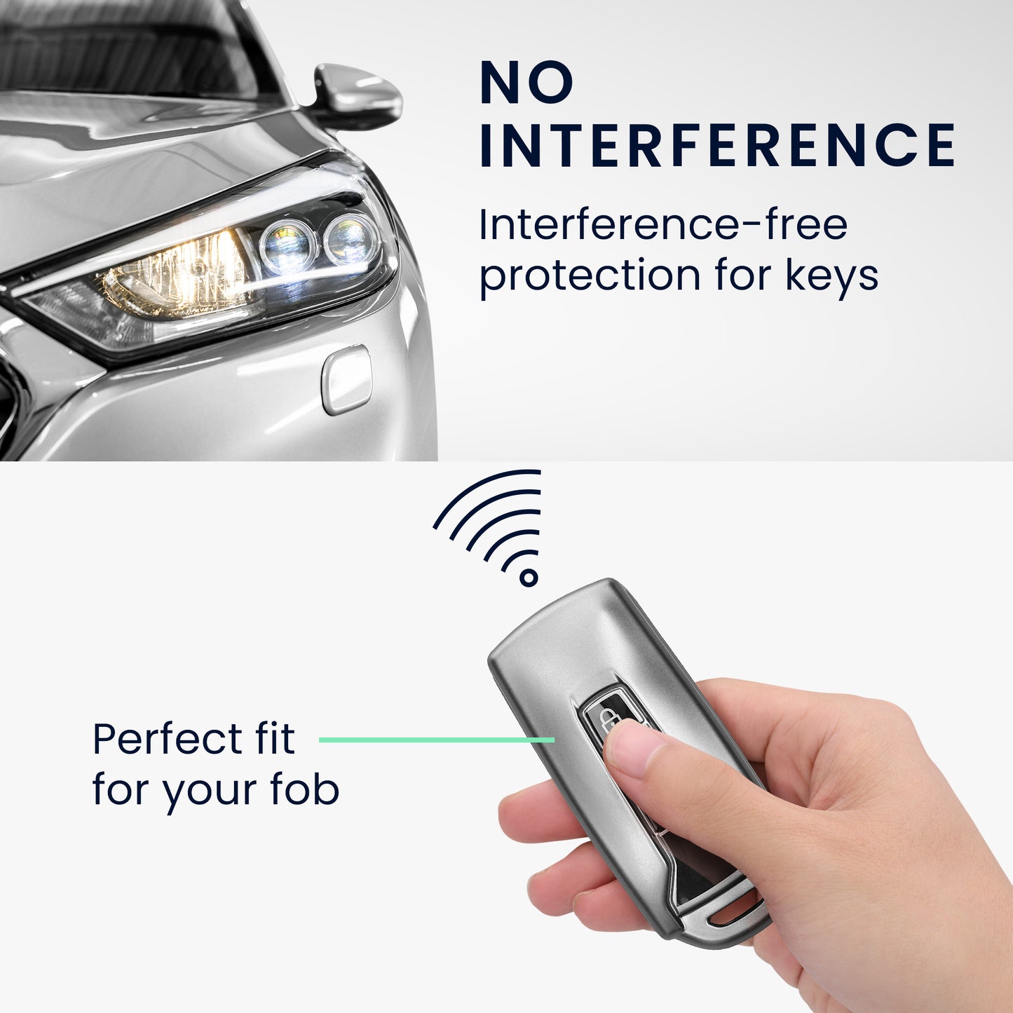 kwmobile Car Key Cover Compatible with VW 3-Button Touareg EL R-Line e-Hybrid 2019-2025 Car Key - Silicone Cover