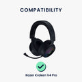 kwmobile Ear Pads for Razer Kraken V4 X / V4 / V4 Pro Ear Cushions Replacement Headphone Spare Parts Headphone Replacement Pads Over Ear Headphones