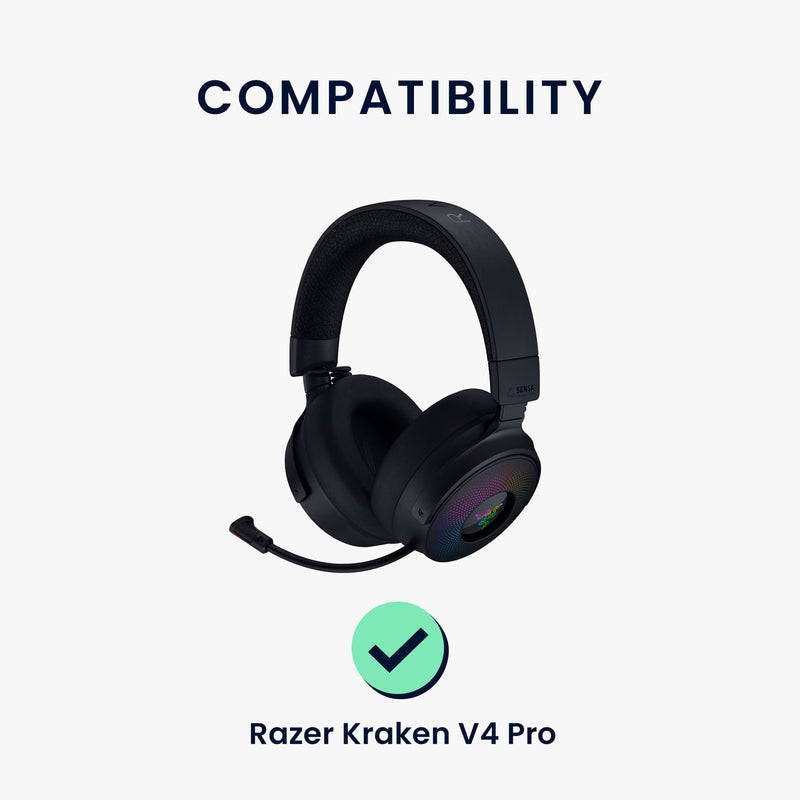 kwmobile Ear Pads for Razer Kraken V4 X / V4 / V4 Pro Ear Cushions Replacement Headphone Spare Parts Headphone Replacement Pads Over Ear Headphones