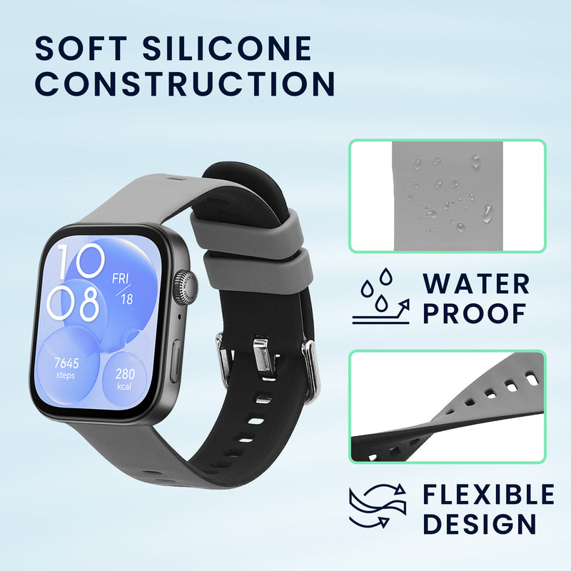 kwmobile Silicone Watch Strap for Huawei Watch Fit 3 / Fit 4 Wristband Replacement Band for Fitness Tracker Changeable Strap Smartwatch