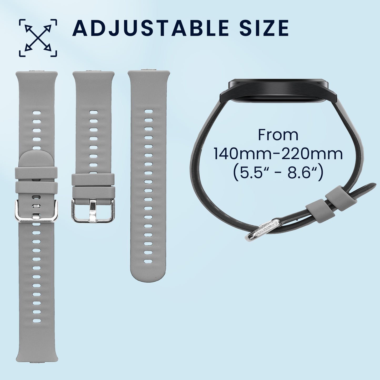kwmobile Silicone Watch Strap for Huawei Watch Fit 3 / Fit 4 Wristband Replacement Band for Fitness Tracker Changeable Strap Smartwatch