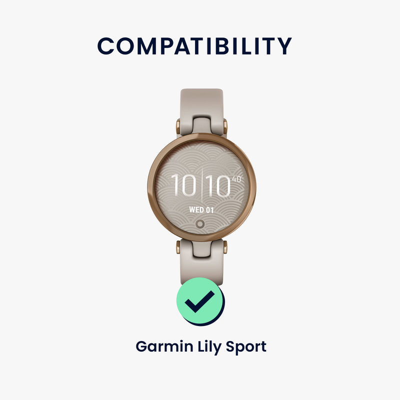 kwmobile Sport Strap compatible with Garmin Lily Sport Strap - Large Set Smartwatch Strap