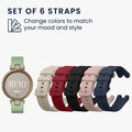 kwmobile Sport Strap compatible with Garmin Lily Sport Strap - Large Set Smartwatch Strap