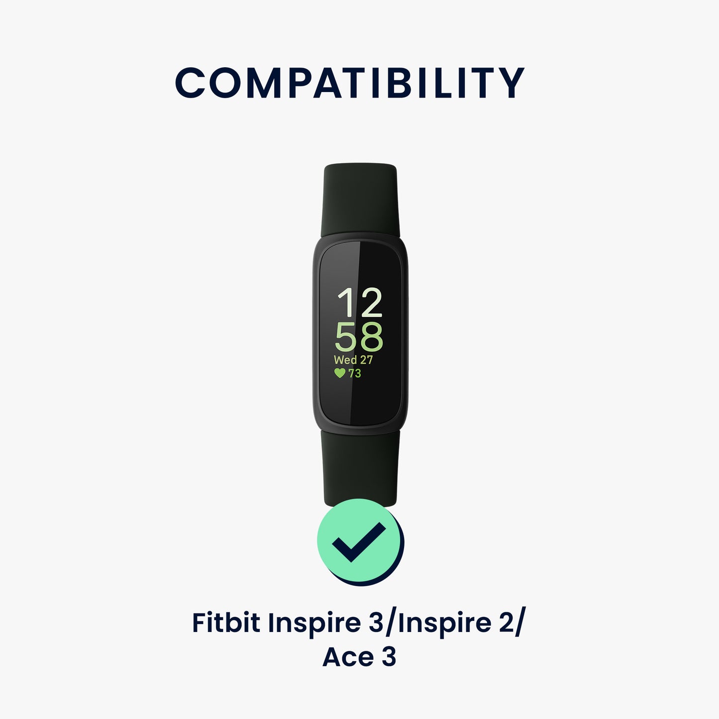 kwmobile Sports Armband compatible with Fitbit Inspire 3 / Inspire 2 / Ace 3 - Large Set Smartwatch Strap