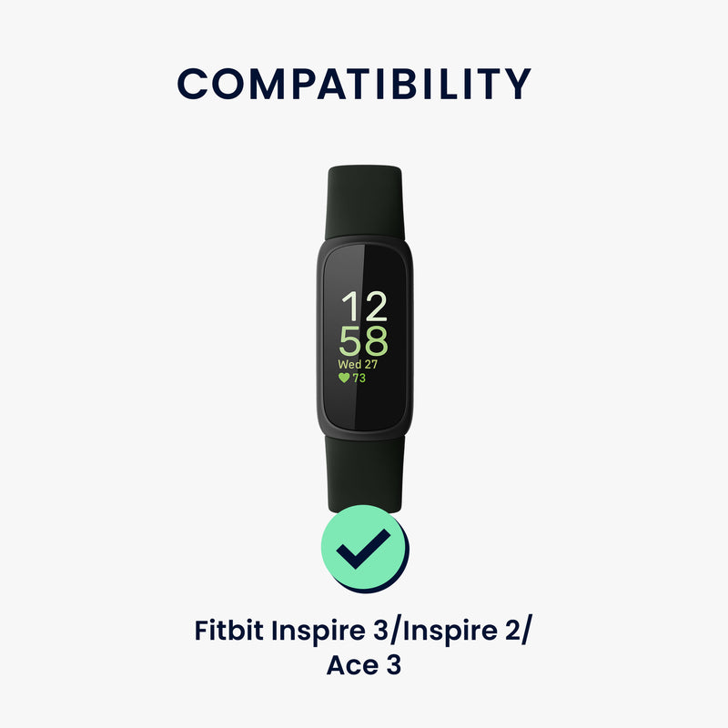 kwmobile Sports Armband compatible with Fitbit Inspire 3 / Inspire 2 / Ace 3 - Large Set Smartwatch Strap
