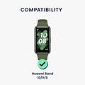 kwmobile Sports Bracelet compatible with Huawei Band 10 / 9 / 8 Strap - Large Set Smartwatch Strap