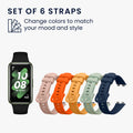 kwmobile Sports Bracelet compatible with Huawei Band 10 / 9 / 8 Strap - Large Set Smartwatch Strap