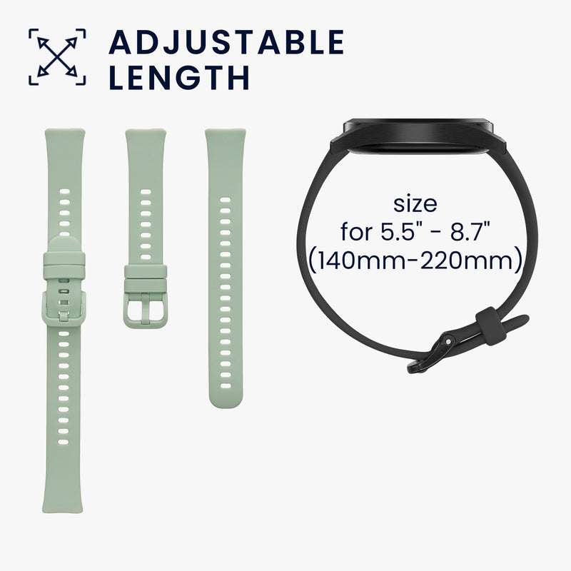 kwmobile Sports Bracelet compatible with Huawei Band 10 / 9 / 8 Strap - Large Set Smartwatch Strap
