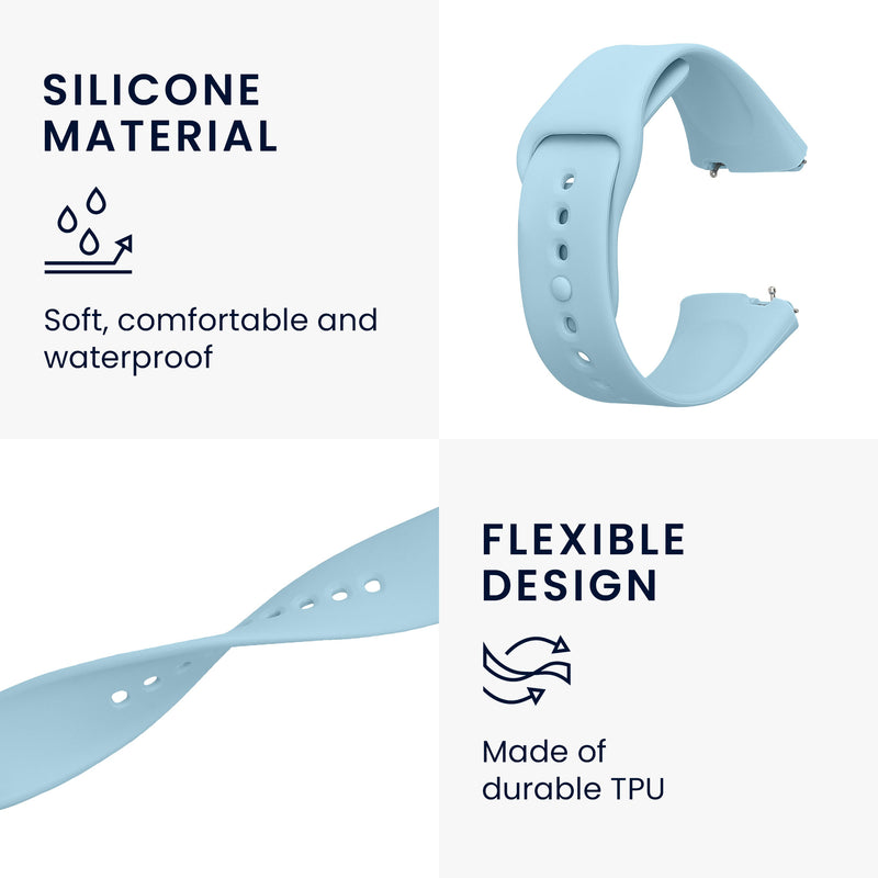 kwmobile Sports Strap Compatible with Xiaomi Redmi Watch 3 Active Strap Set Smartwatch Strap