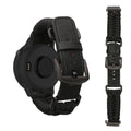 kwmobile Ersatzarmband geflochten kompatibel mit Garmin Vivoactive 6 / Vivoactive 5 / Venu Sq / Amazfit GTS / Bip 3 Armband - Fitnesstracker Sportarmband aus PU Leder mit Uhrenverschluss - Schwarz Schwarz  [dsg01]
