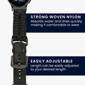 kwmobile Braided Replacement Wristband Compatible with Garmin Vivoactive 6 / Vivoactive 5 / Venu Sq / Amazfit GTS / Bip 3 Band Fitness Tracker Sports Strap Made of PU Leather with Buckle Clasp