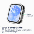 kwmobile Plastic Case Compatible with Huawei Watch Fit 3 Protective Cover Protector Frame Glitter Protection Accessory
