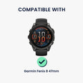 kwmobile Case Compatible with Garmin Fenix 8 47mm Case - Fitness Tracker Cover - Soft Smartwatch Case
