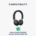 kwmobile Ear Pads for Jabra Evolve2 65 / 65MS / Evolve2 40 / 40UC / Elite 45h Ear Cushions - Replacement Earpads - Headphone Spare Parts - Headphone Replacement Pads with Cooling Effect