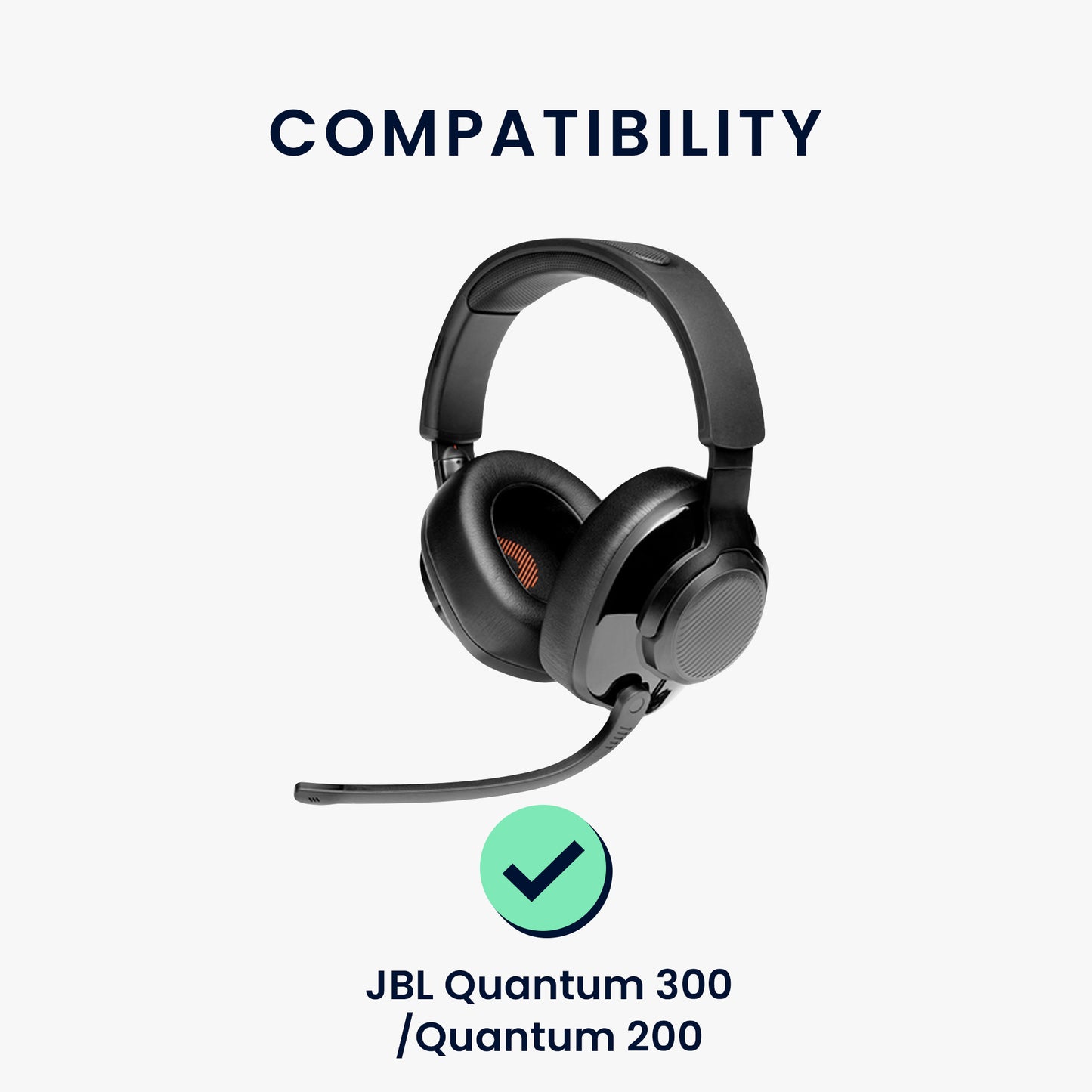 kwmobile Ear Pads for JBL Quantum 300 / Quantum 200 Earpads Replacement Headphone Spare Parts with Cooling Effect