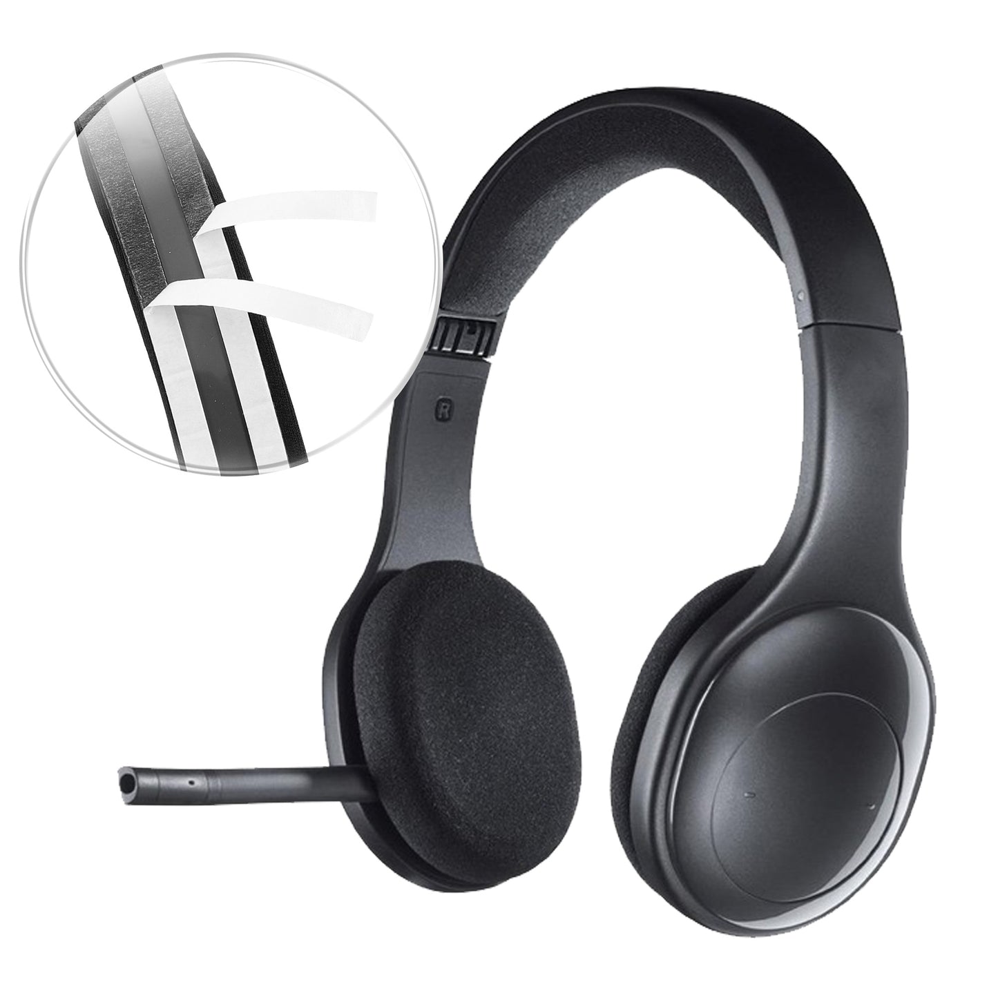 kwmobile Headband Cushion Compatible with Logitech H800 Over-Ear Headphones Replacement Headband Pad