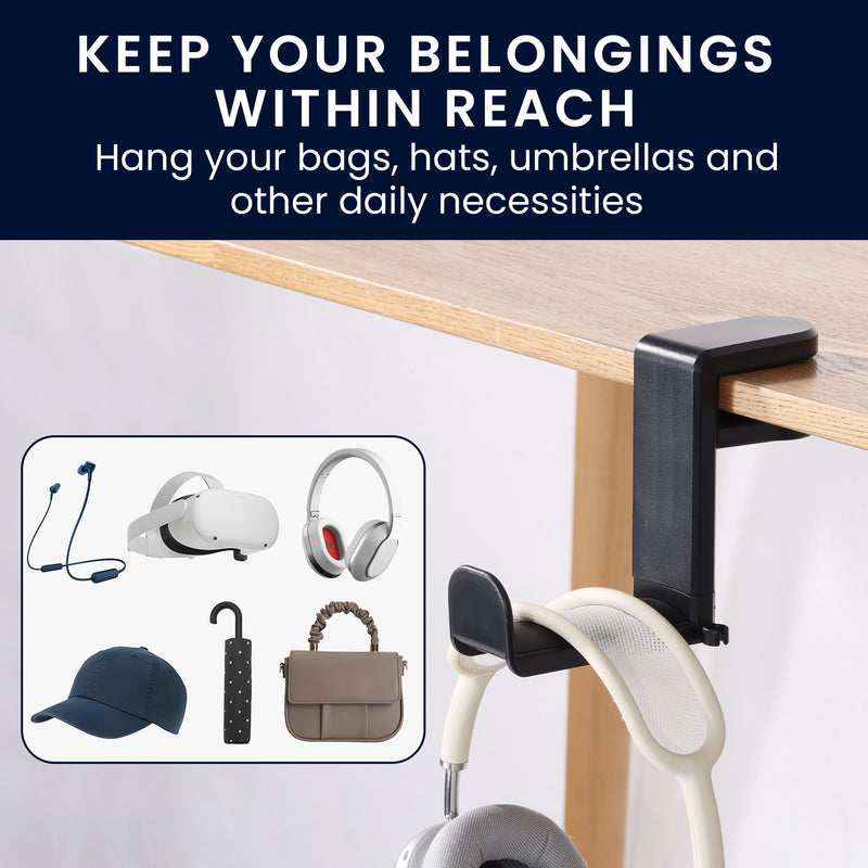 kwmobile Headphone Holder compatible with Headset / Over-ear headphones Headset Holder - Headphone Stand - Headphone Holder Headset Holder Desk