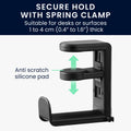 kwmobile Headphone Holder compatible with Headset / Over-ear headphones Headset Holder - Headphone Stand - Headphone Holder Headset Holder Desk