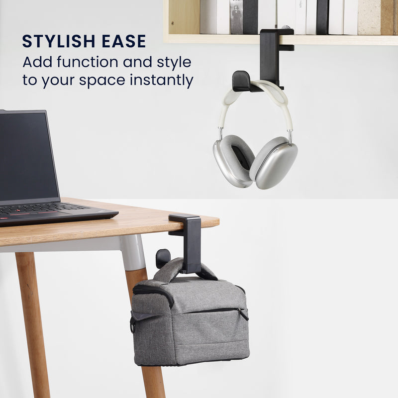 kwmobile Headphone Holder compatible with Headset / Over-ear headphones Headset Holder - Headphone Stand - Headphone Holder Headset Holder Desk