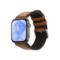 kwmobile Leder Uhrenarmband für Huawei Watch Fit 3 / Fit 4 Armband - Ersatzarmband für Fitnesstracker mit Uhrenverschluss - Wechselarmband Smartwatch - Braun Schwarz Braun  [dsg01]