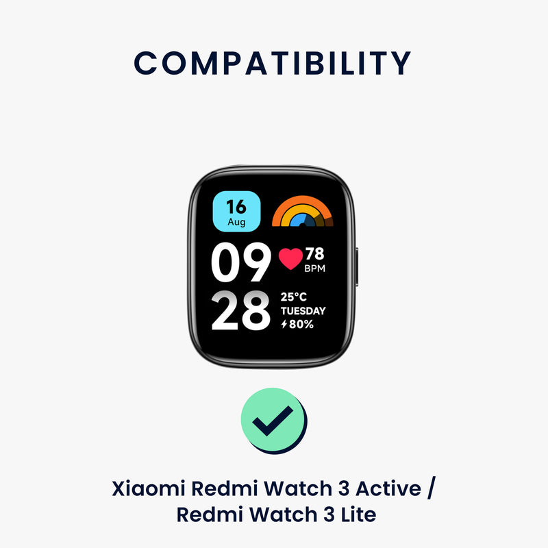 kwmobile Watch Strap for Xiaomi Redmi Watch 3 Active / Redmi Watch 3 Lite Strap - Replacement Strap for Fitness Tracker with Watch Clasp - Smartwatch Replacement Strap