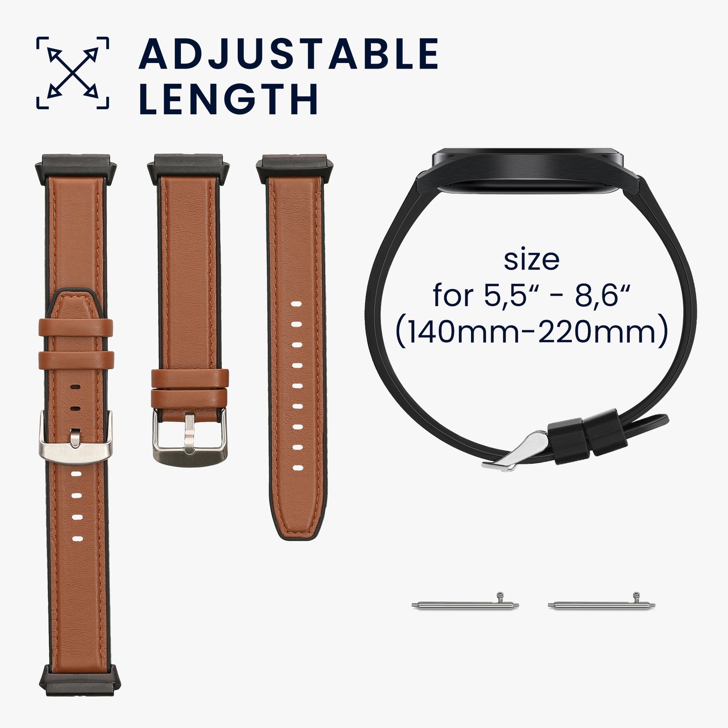 kwmobile Watch Strap for Xiaomi Redmi Watch 3 Active / Redmi Watch 3 Lite Strap - Replacement Strap for Fitness Tracker with Watch Clasp - Smartwatch Replacement Strap