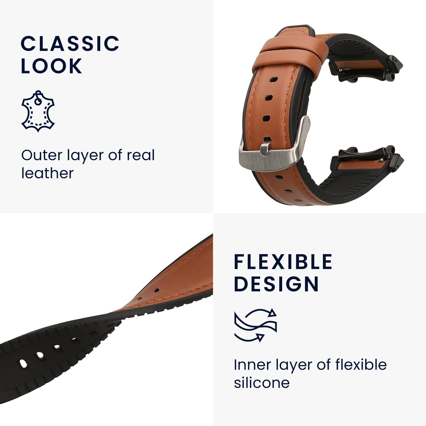 kwmobile Watch Strap for Amazfit T-Rex 3 - Replacement Band for Fitness Tracker with Watch Clasp - Smartwatch Replacement Strap