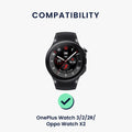 kwmobile Watch Strap for OnePlus Watch 3 / 2 / 2R / Oppo Watch X2 Wristband Replacement Strap for Fitness Tracker with Watch Clasp Smartwatch Replacement Strap