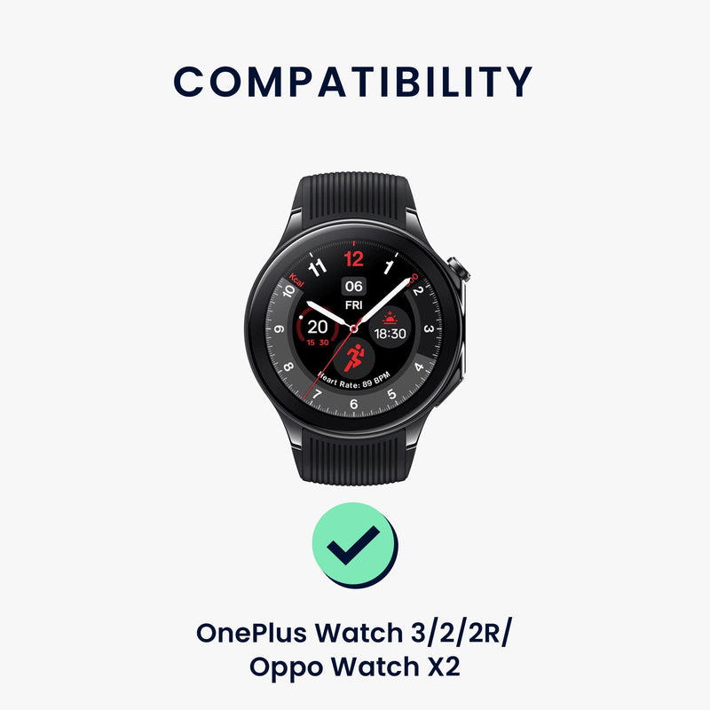 kwmobile Watch Strap for OnePlus Watch 3 / 2 / 2R / Oppo Watch X2 Wristband Replacement Strap for Fitness Tracker with Watch Clasp Smartwatch Replacement Strap
