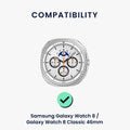 kwmobile Watch Strap for Samsung Galaxy Watch 8 Galaxy / Galaxy Watch 8 Classic 46mm Band Replacement Strap for Fitness Tracker with Watch Clasp Changeable Strap Smartwatch