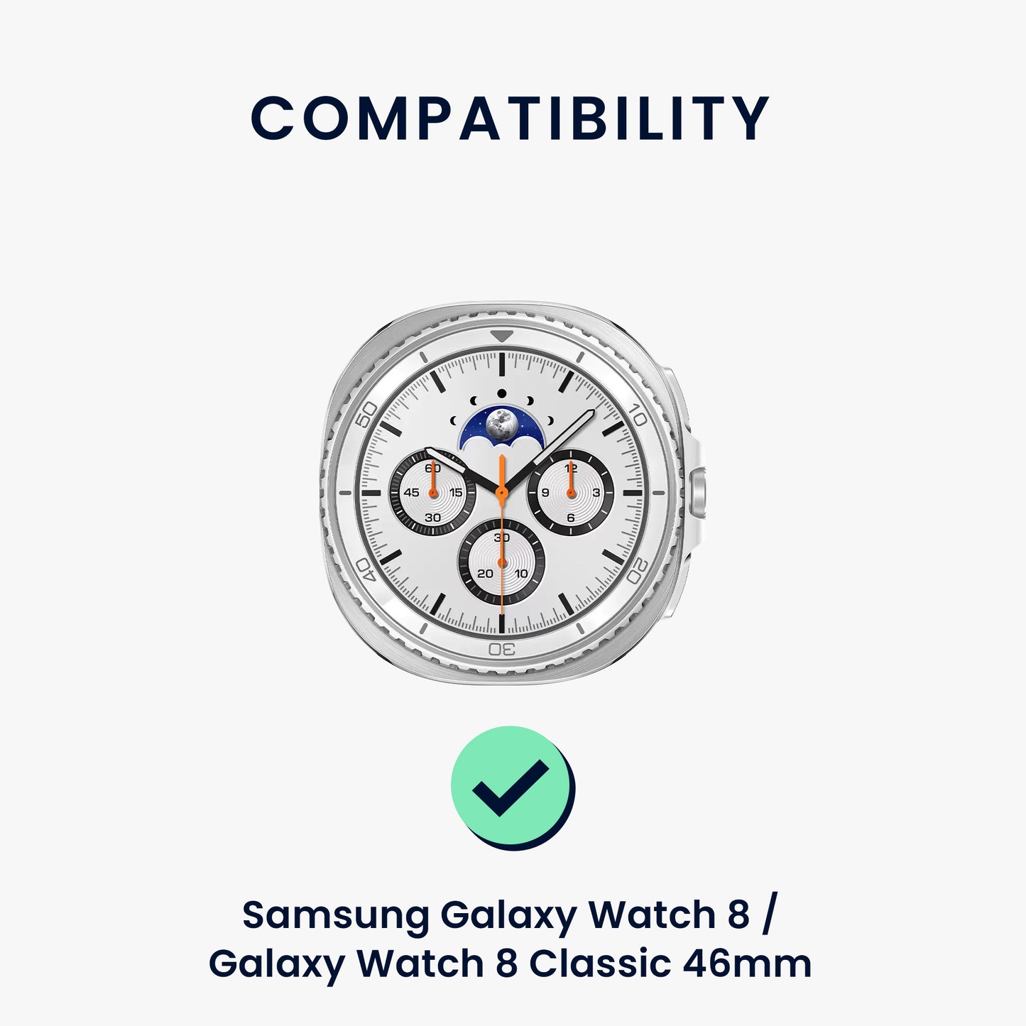 kwmobile Watch Strap for Samsung Galaxy Watch 8 Galaxy / Galaxy Watch 8 Classic 46mm Band Replacement Strap for Fitness Tracker with Watch Clasp Changeable Strap Smartwatch