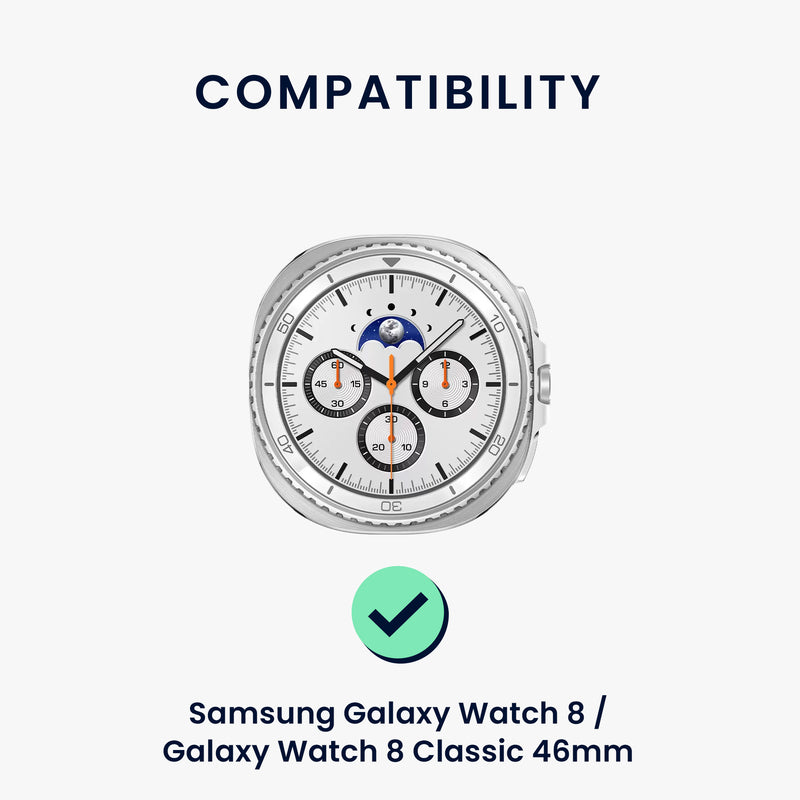 kwmobile Watch Strap for Samsung Galaxy Watch 8 Galaxy / Galaxy Watch 8 Classic 46mm Band Replacement Strap for Fitness Tracker with Watch Clasp Changeable Strap Smartwatch