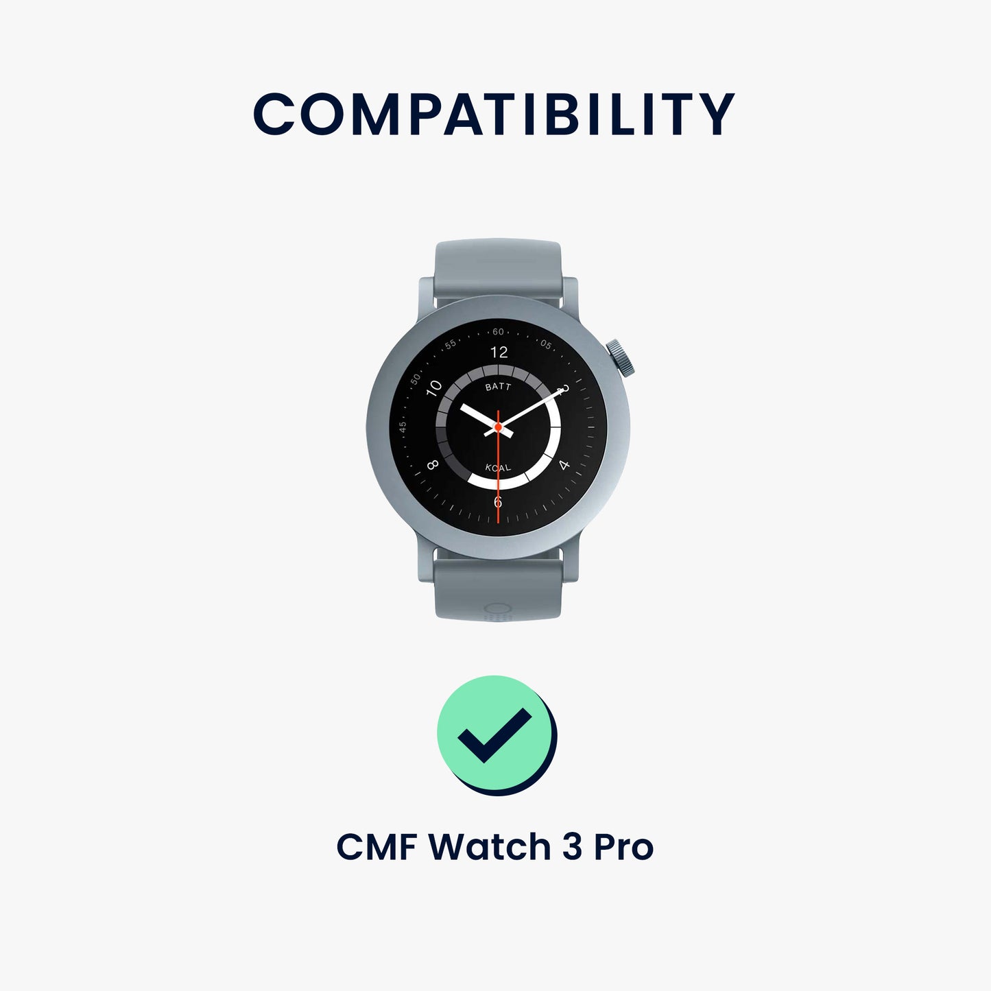 kwmobile Screen Protector compatible with CMF Watch 3 Pro Film Protective Film for Fitness Tracker robust Screen Protection