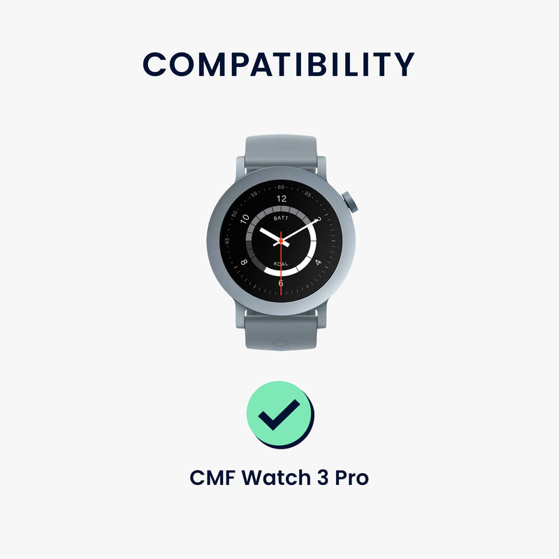 kwmobile Screen Protector compatible with CMF Watch 3 Pro Film Protective Film for Fitness Tracker robust Screen Protection