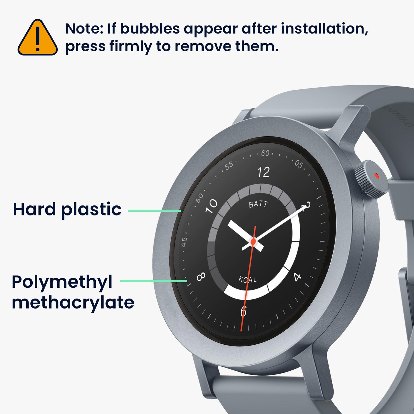 kwmobile Screen Protector compatible with CMF Watch 3 Pro Film Protective Film for Fitness Tracker robust Screen Protection