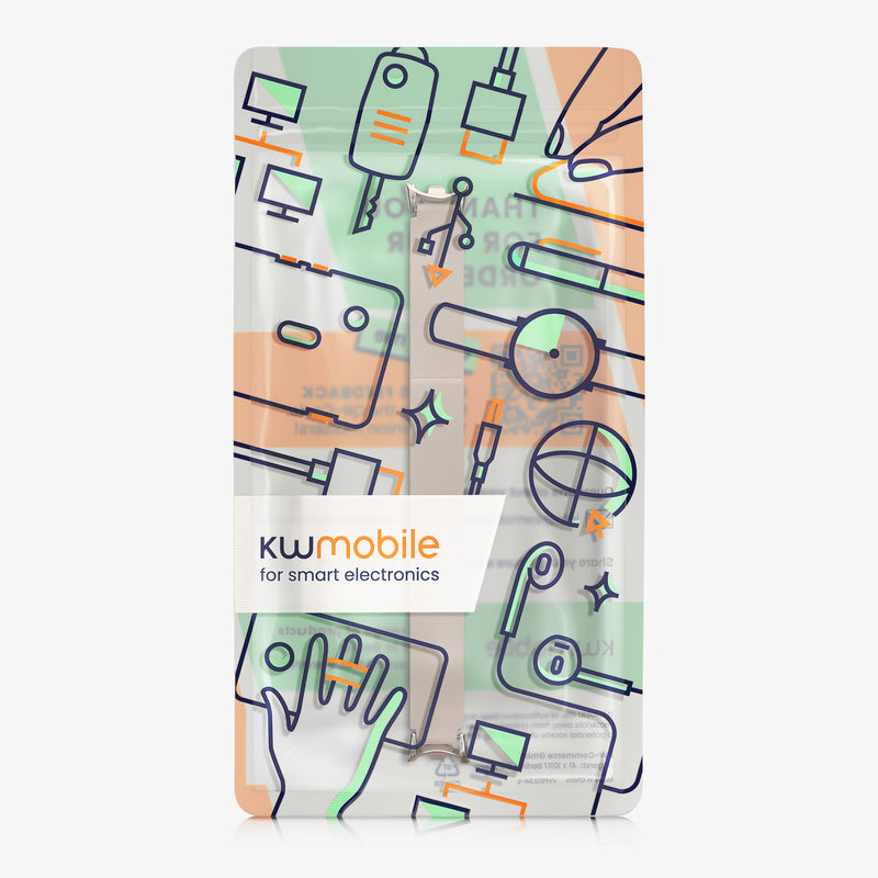 kwmobile Replacement Strap Compatible with Xiaomi Mi Band 10 / Mi Band 9 / 8 Strap - Fitness Tracker Band with Magnetic Closure Orange