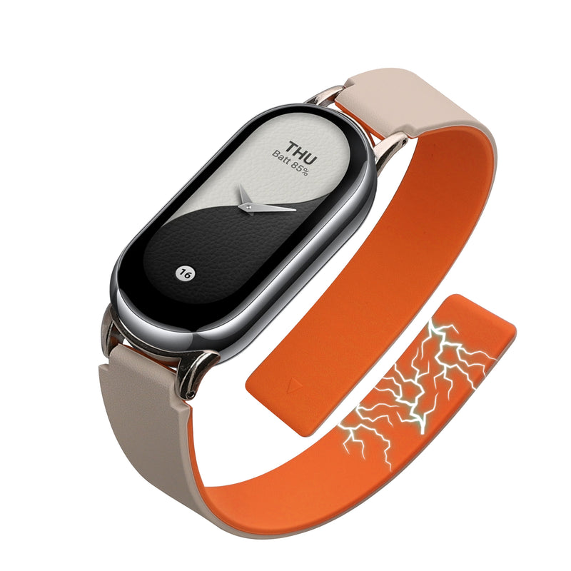 kwmobile Replacement Strap Compatible with Xiaomi Mi Band 10 / Mi Band 9 / 8 Strap - Fitness Tracker Band with Magnetic Closure Orange