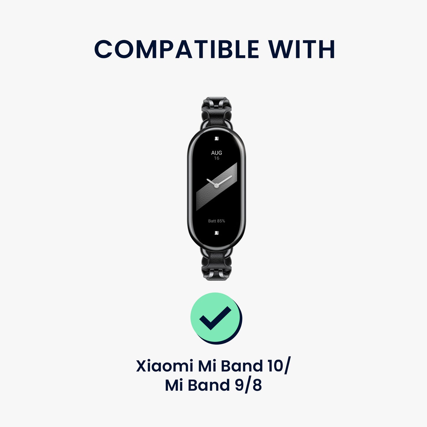 kwmobile Replacement Strap Compatible with Xiaomi Mi Band 10 / Mi Band 9 / 8 Strap - Fitness Tracker Band with Magnetic Closure Orange