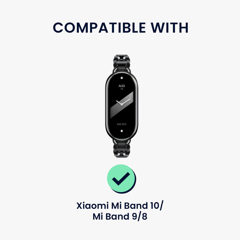 kwmobile Replacement Strap Compatible with Xiaomi Mi Band 10 / Mi Band 9 / 8 Strap - Fitness Tracker Band with Magnetic Closure Orange