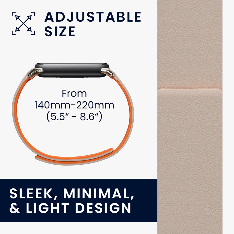 kwmobile Replacement Strap Compatible with Xiaomi Mi Band 10 / Mi Band 9 / 8 Strap - Fitness Tracker Band with Magnetic Closure Orange