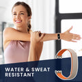 kwmobile Replacement Strap Compatible with Xiaomi Mi Band 10 / Mi Band 9 / 8 Strap - Fitness Tracker Band with Magnetic Closure Orange